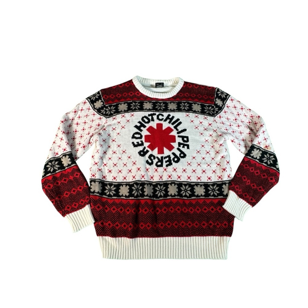Red Hot Chili Peppers Ugly Christmas Sweater Mens Large Band Holiday Knit - Picture 1 of 10